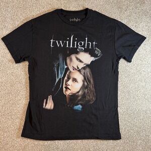Twilight Movie Poster T Shirt Black Mens Size Medium Cotton Edward Bella